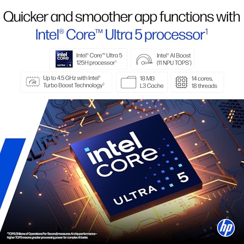 HP 14, Intel Core Ultra 5 125H (16GB DDR5, 512GB SSD), Micro-Edge, Anti-Glare, FHD, 14''/35.6cm, Win11, M365* Office24, + HP Care Pack 2 Years Additional Warranty with Onsite Support
