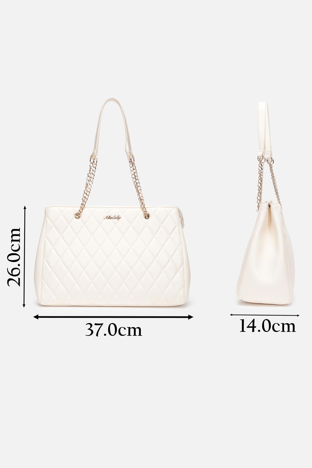 Allen Solly Structured Shoulder Bag with Quilted Detail