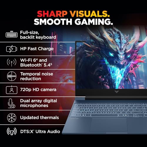 HP Victus 15 Smartchoice, Intel Core i7-13620H, 6GB RTX 4050, 16GB DDR4, 512GB SSD, FHD, IPS, 144Hz, 300 nits, 15.6''/39.6cm, Win11, Office24, Blue, 2.3kg, fa2805TX/2103, Xbox Gamepass* Gaming Laptop