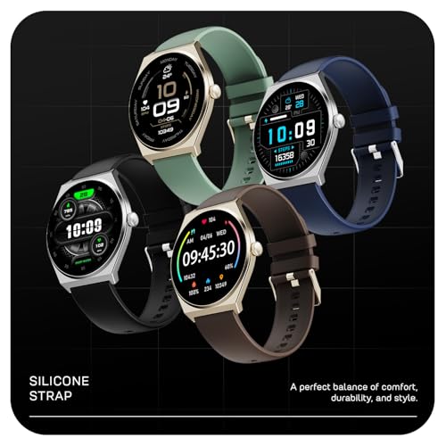 Fire-Boltt Phoenix Nova Smartwatch 1.43” Slim Super AMOLED Display, 466x466 Pixel Always-On Display, Bluetooth Calling, Health Tracker for Men & Women Imperial Gold