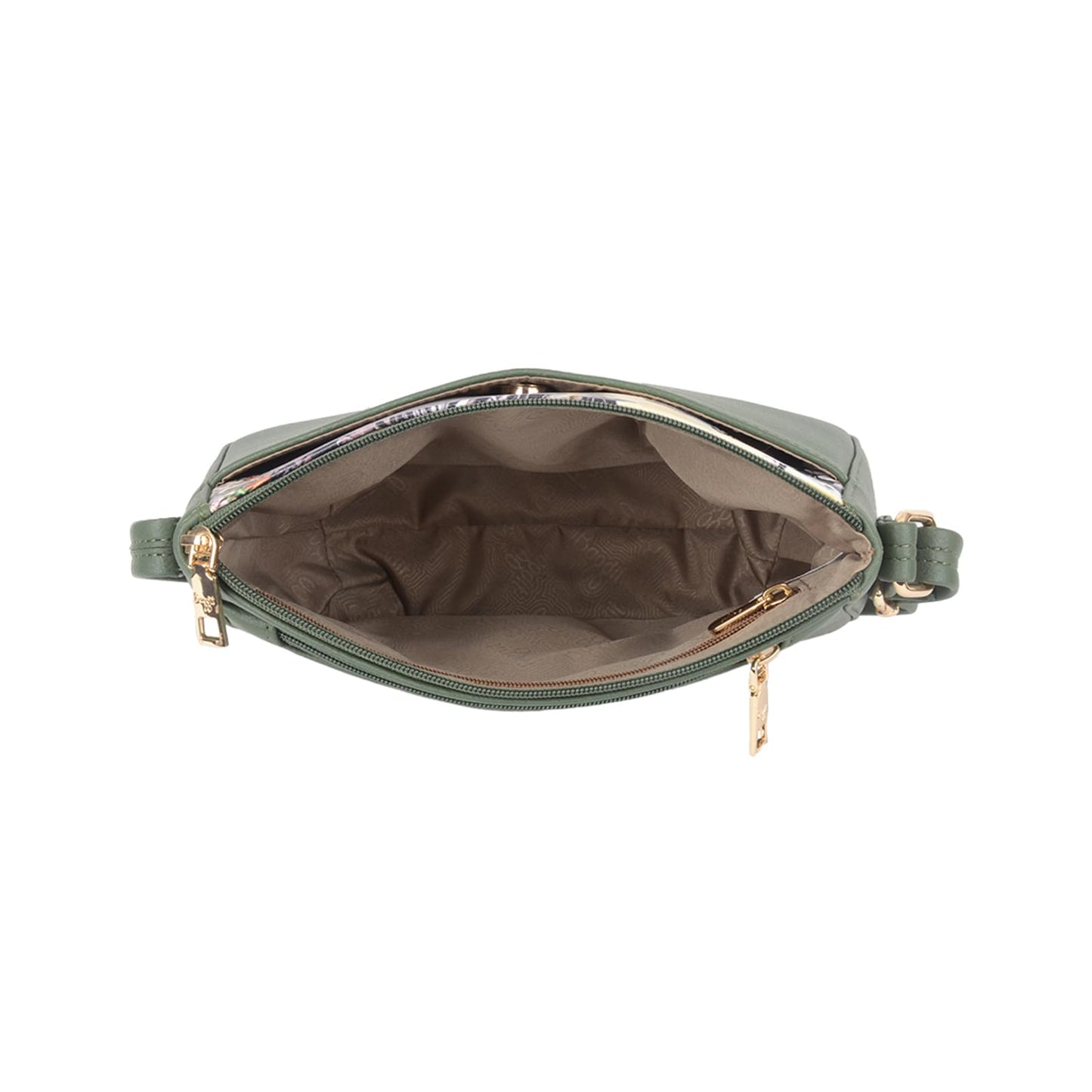 Baggit Women Green Small Size Sling Bag | Ladies Stylish Casual Cross Body Purse Handbag