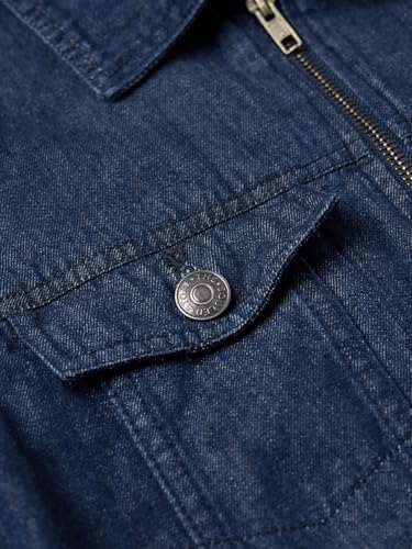 The Souled Store Denim Line: Galactic Women and Girls Long Sleeves Spread Collar Indigo Blue Solid Cotton Regular Fit Detachable Belt Full Zip Shirt Dress