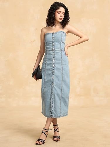 Kazo Jackson Midi Dress Blue