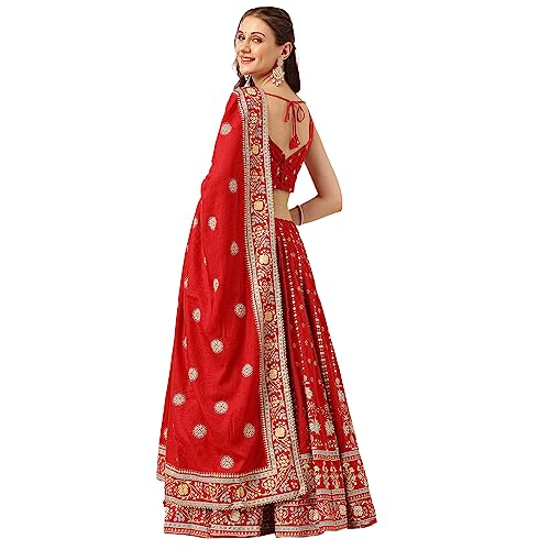 Divena Maroon and Gold Printed Lehenga choli with Gold Dupatta Set