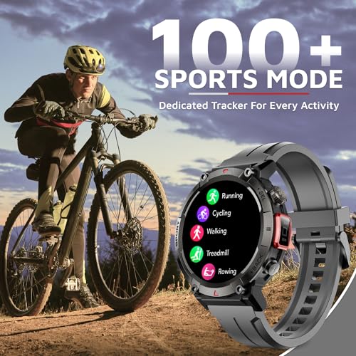 Cult Ranger XR1-1.43" AMOLED Display,Outdoor Rugged Smartwatch for Men, Bluetooth Calling, 8 Days Battery, Continous Heart Rate,100+ Sports Mode, Live Cricket Score, Built-in Flashlight, Free Strap