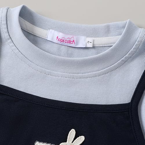 Hopscotch Girls Full Sleeves Blue 2-Pc Lace Embellished Jeans Set For Age (3-4 Years)