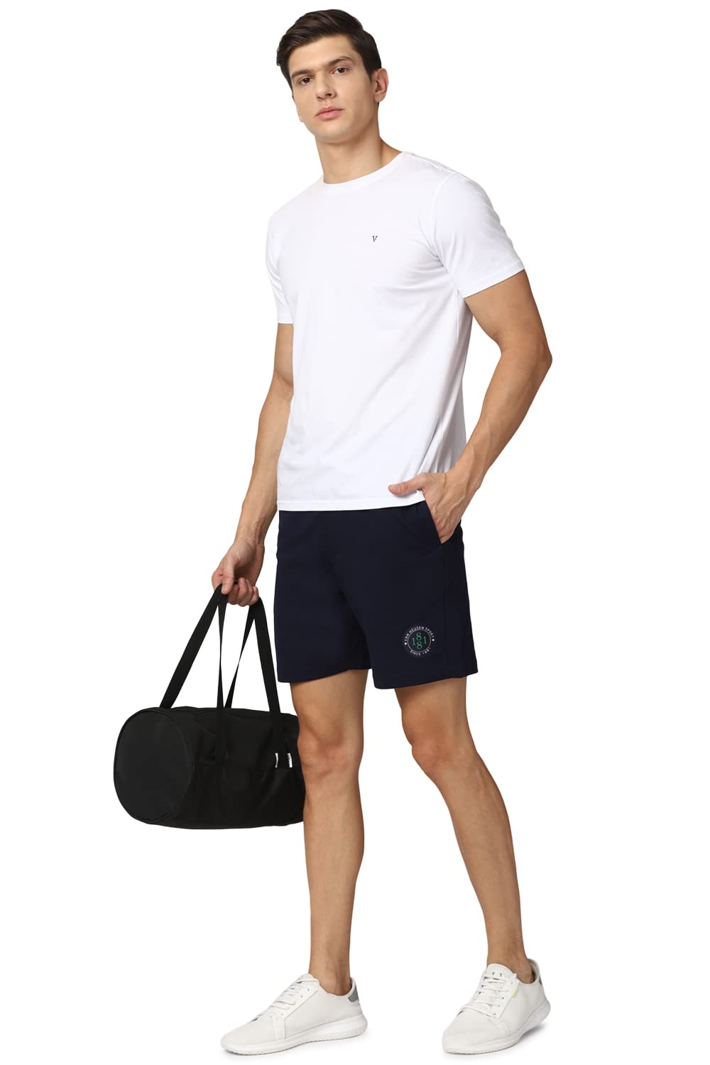 Van Heusen Sport Men's Chino Shorts (VSLOWATFB50543_Navy_L)