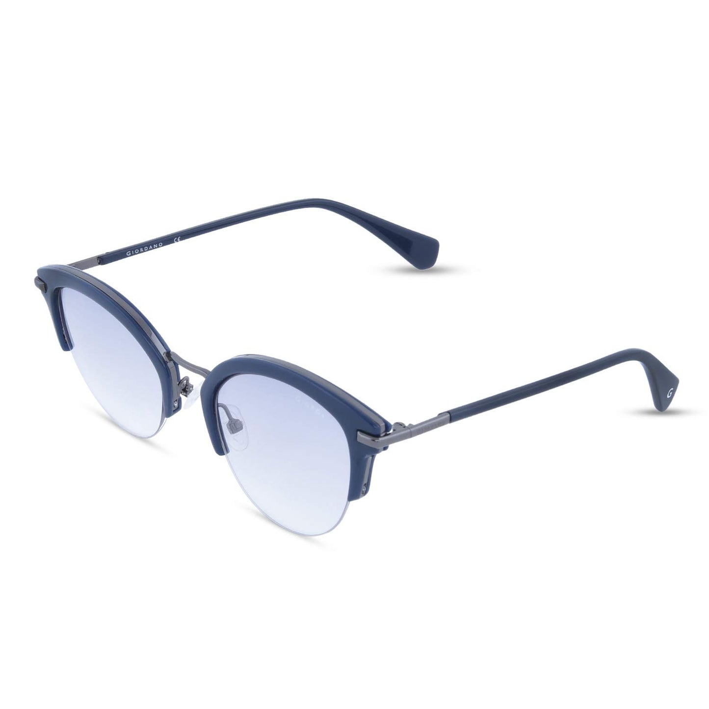 Giordano UV Protected Round women Sunglasses (48 | Sky Blue Lens)