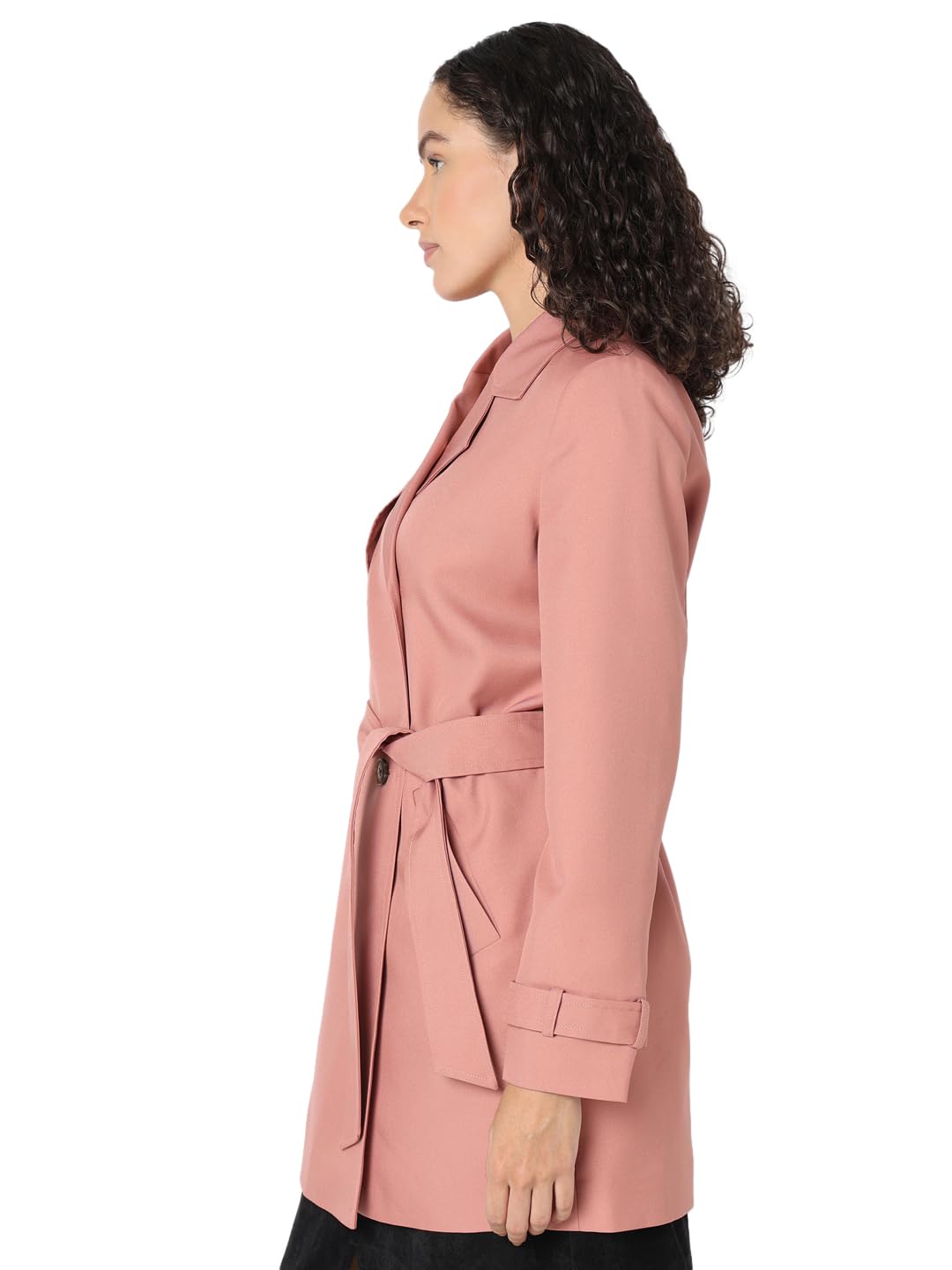 VERO MODA Women's Relaxed Fit Pink Coat