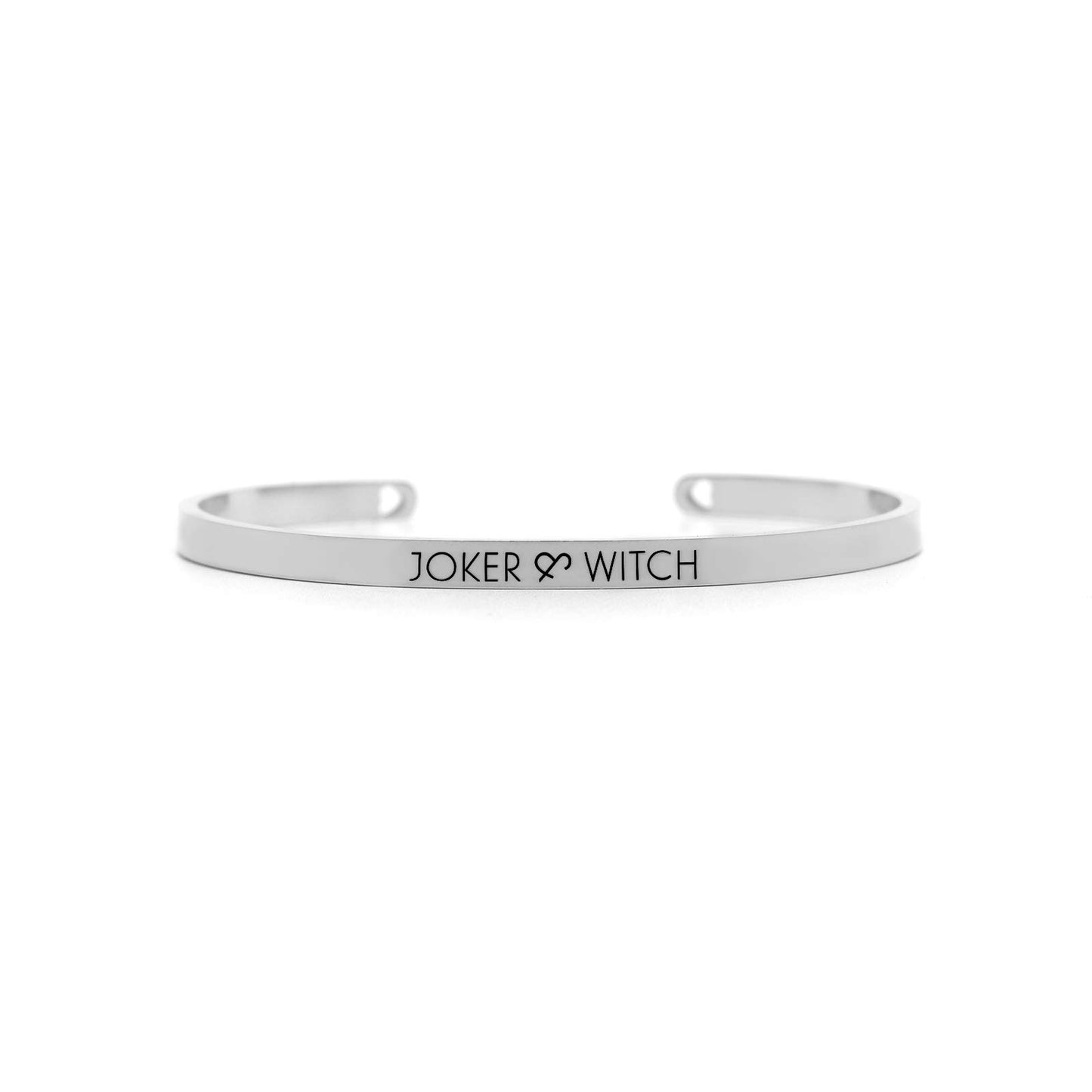 Joker & Witch Hope Black Analog Stainless Steel Watch Bracelet Set for Women