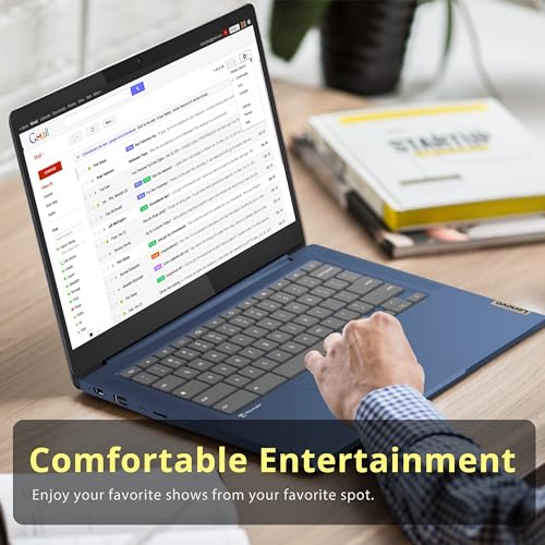 Lenovo IdeaPad Slim 3 Chromebook, 14″ FHD IPS Touchscreen Laptop, MediaTek Kompanio 520 Processor, 4GB RAM, 64GB eMMC, Webcam, Regular Keyboard, WiFi6, Chrome OS, Abyss Blue, 128GB Hotface USB Card