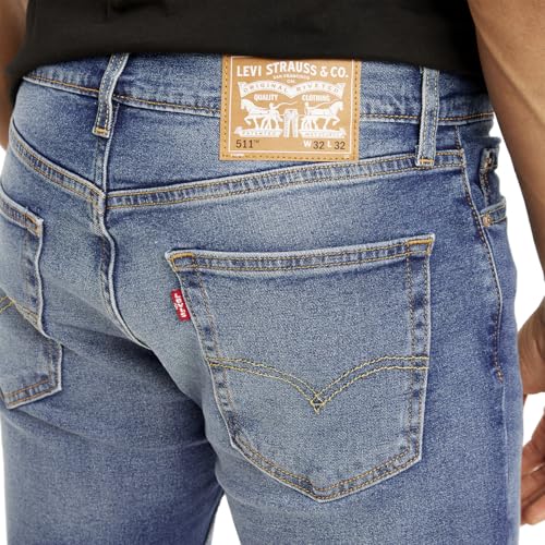 Levi's Men's 511 Blue Slim Fit Mid Rise Jeans