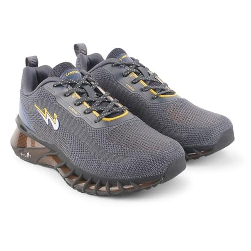 Campus Men's Hood D.Gry/R.BLU Sneakers - 6UK/India 22G-974A