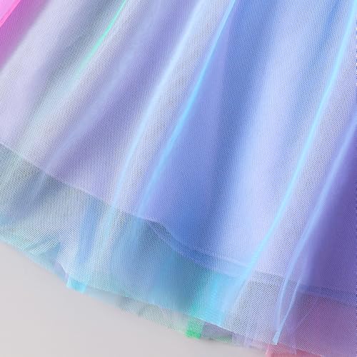 Hopscotch Girls Multi Short Sleeves Oversized Bow Applique Gown for Age (8-10 Years)