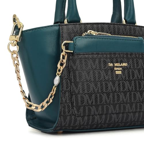 Da Milano Leather Sling Bag for Women - Black (Extra Small) (LSB-02617)