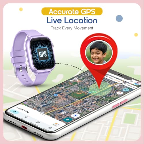 sekyo Neo AI -India's First AI-Powered Smart Watch for Kids | AI Learning Coach, Video Call, GPS Tracker, Habit Coach| Edu-Games, Step Count, SOS, Parental Control | Kids Smartwatch for Boys/Girls