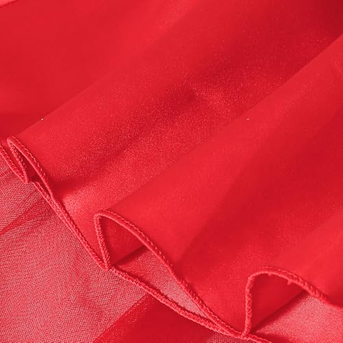 Hopscotch Girls Sleeveless Red Sequin Embellished Bow Dress for Age (6-8 Years)