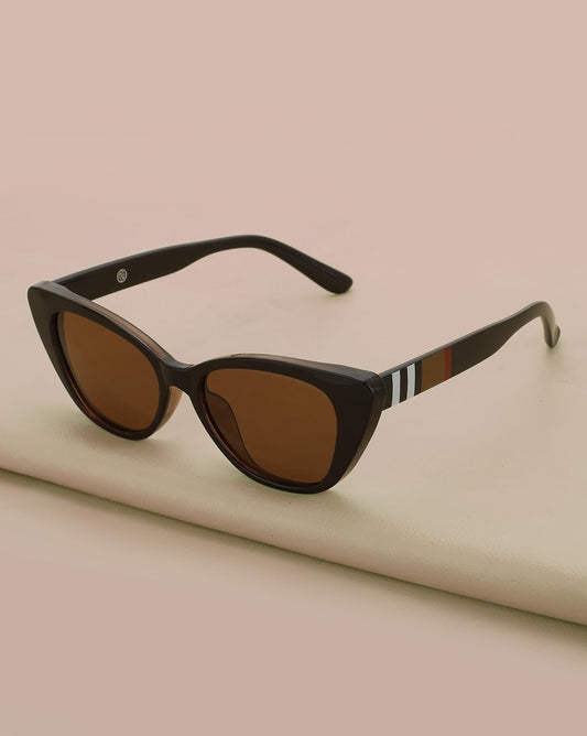 Brown Toned with Brown Polarised Lens Cat Eye Sunglass for women