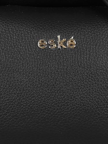 eske Adeline Vegan Leather Women Satchel (Black Saffiano)