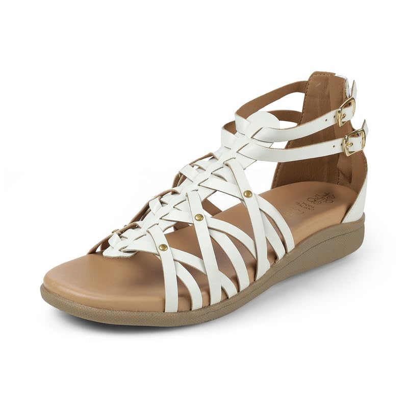 tresmode GREEK White Women's Casual Platform Flats in Size 6 UK / 39 EU