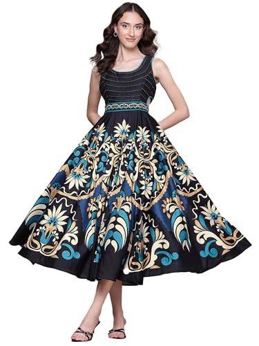 Label RITU KUMAR Black Flawie Long Dress