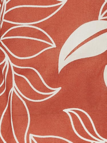 Max Women Printed Midi Shirt Dress (Orange_S)