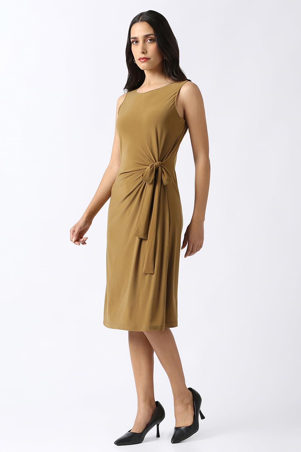 Van Heusen Women's Polyester Modern Calf Length Dress