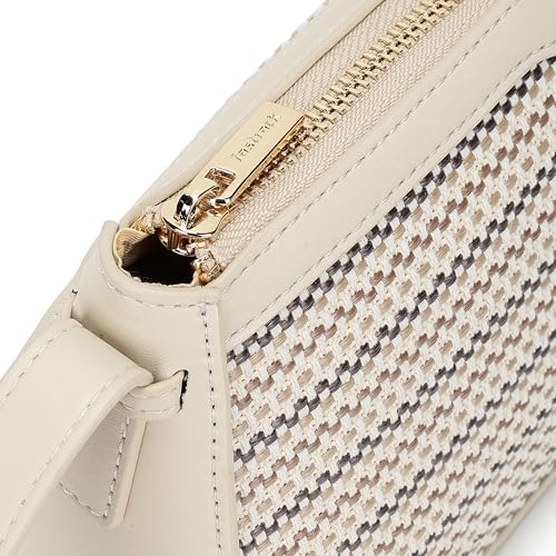 Fastrack Crossweave Classic Sling Bag | Faux Leather Weave Pattern Bag | Adjustable Strap with Buckle | Zipper Closure | One Main Compartment with Internal Organizer Pockets