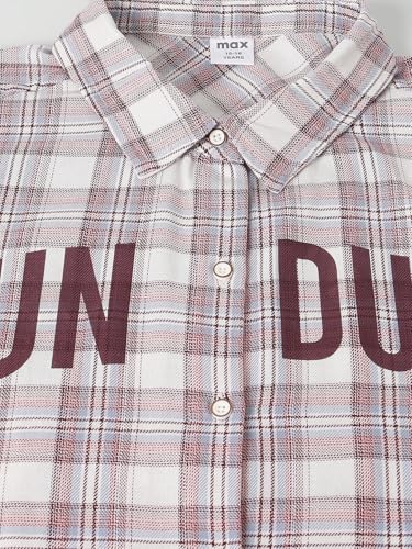 Max Girls Checked Shirt (Red_8-9 Y)