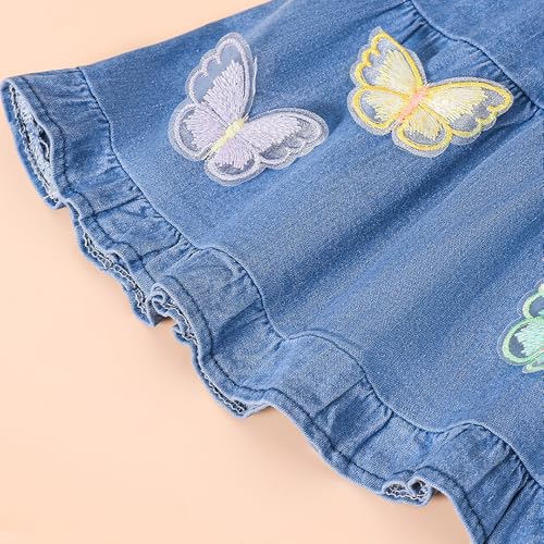 Hoscotch Girls Embellished Blue Sleeveless Skirt Set For Ages (4-5 Years)