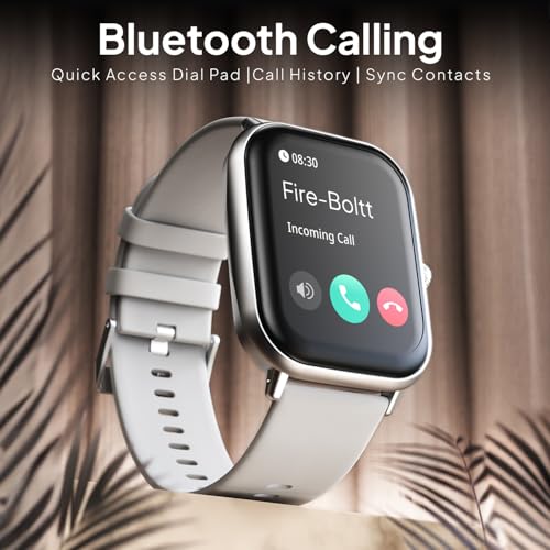 Fire-Boltt Ninja Call Pro Max Bluetooth Calling Smart Watch, 2.01" HD Display, 120+ Sports Modes, Health Suite, AI Voice Assistance, SpO2 & Heart Rate Monitor Smartwatch for Men & Women - Grey