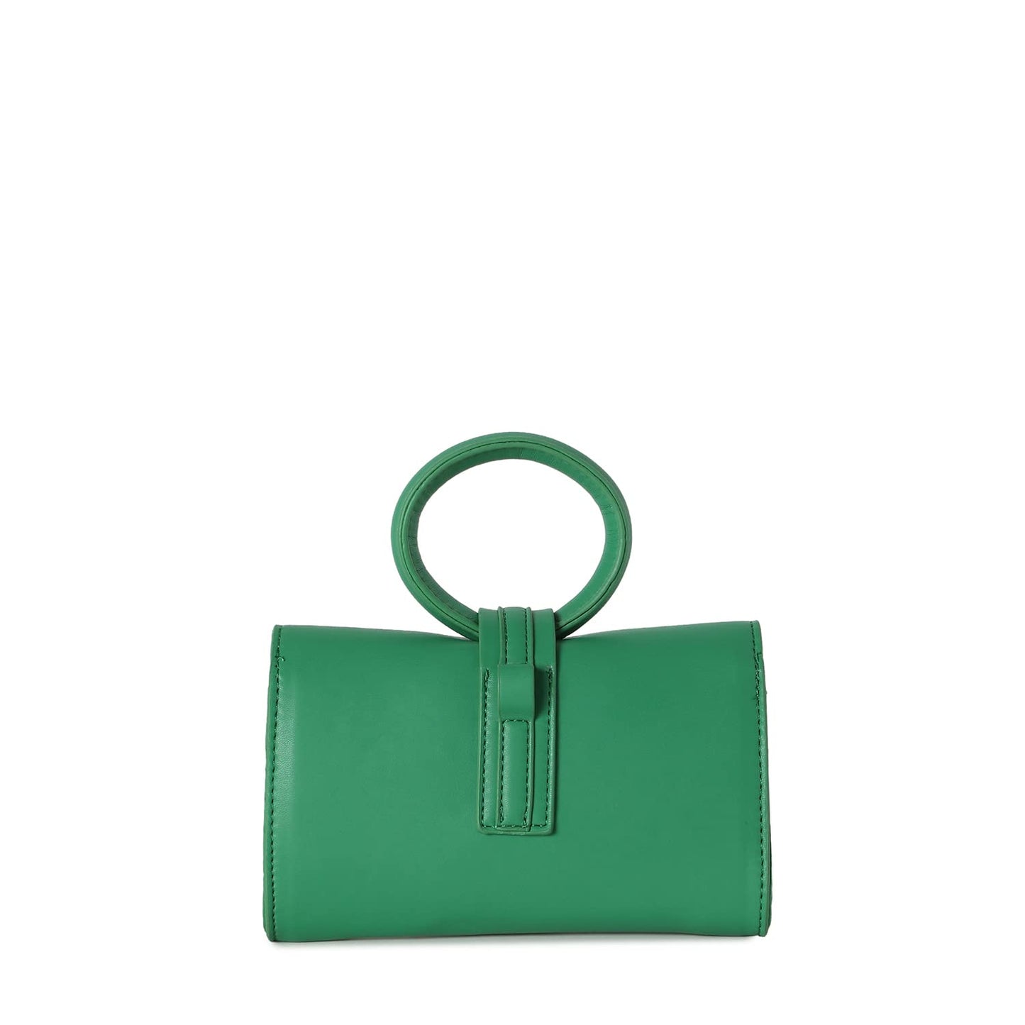 Haute Sauce Solid green handbag with a flap (HSHB1242)