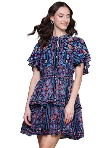 Label RITU KUMAR Blue Blair Skater Dress