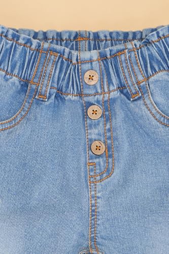Pantaloons Baby Girls Blue Jeans Regular Fit,French Blue,12-18 M