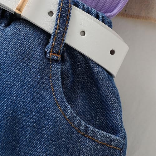 Hopscotch Girls Short Sleeves Graphic Print Lavender Color Short set (2-3 Years)