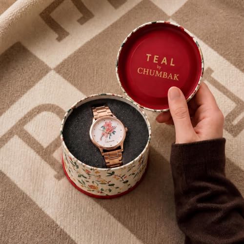 TEAL BY CHUMBAK Round Dial Analog Hand Watch for Women, Gifts for Women/Girls/Ladies, Stylish Fashion Watch for Casual/Work