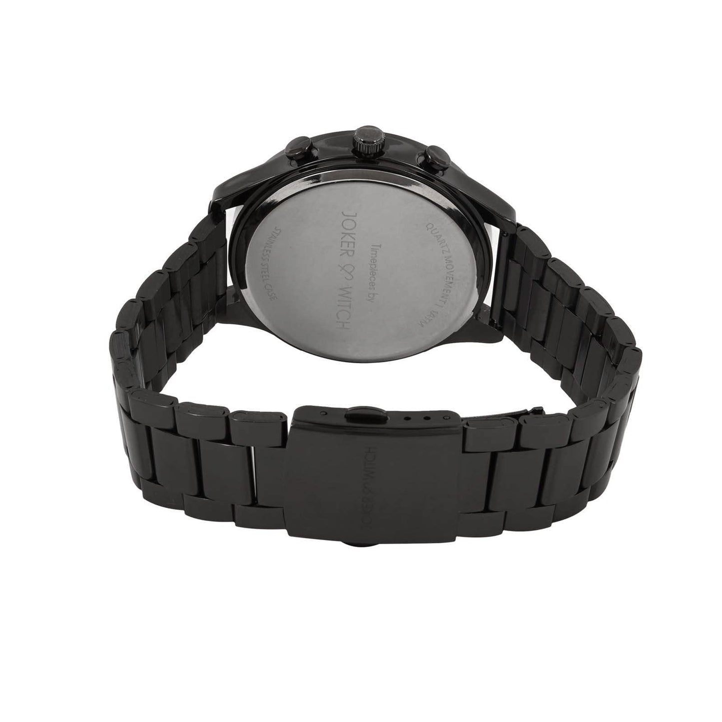 Joker & Witch Men Beetle 42mm Black Dial 20mm Gunmetal Stainless Steel Watch
