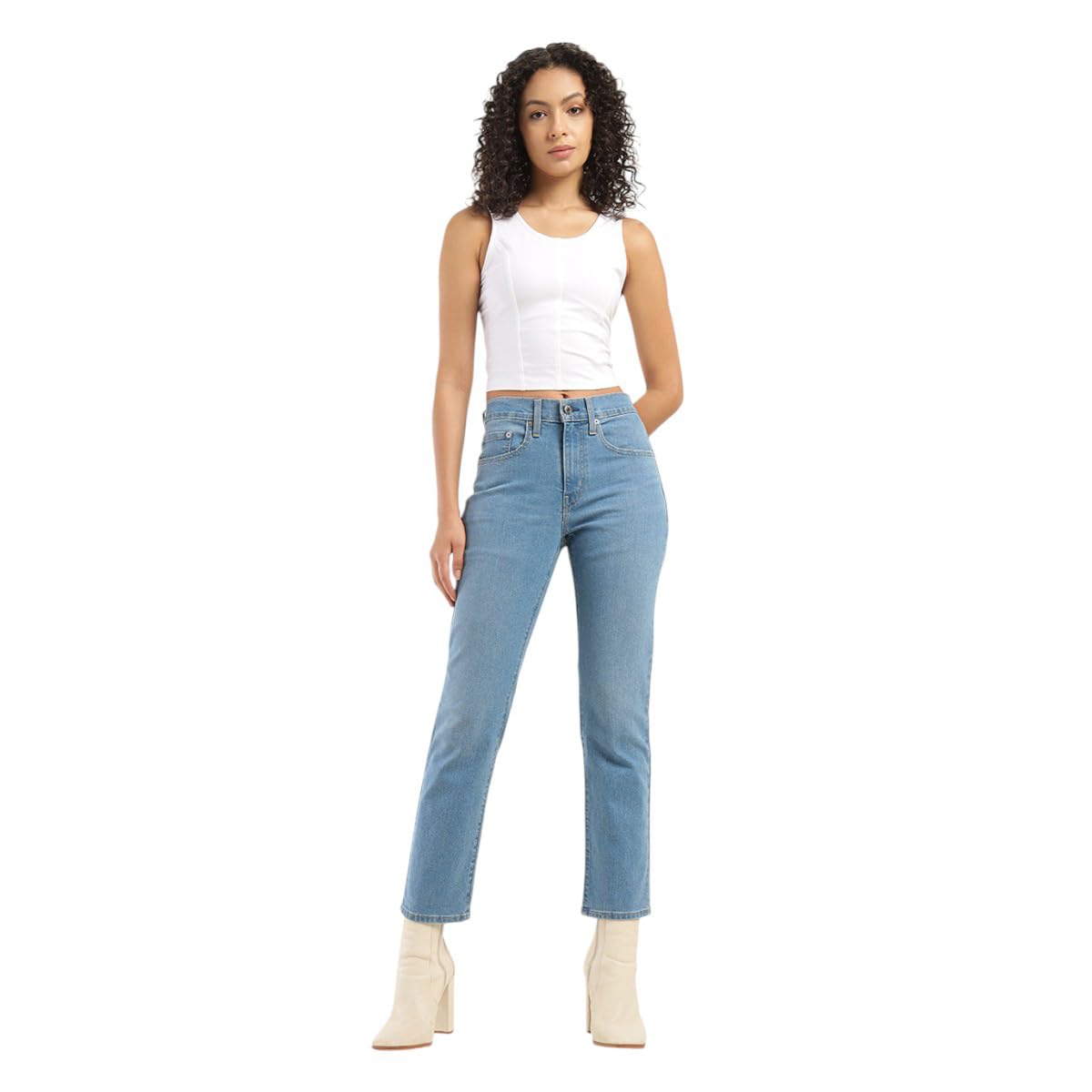 Levi's Women's Straight Jeans (001UF-0008_Blue_27)
