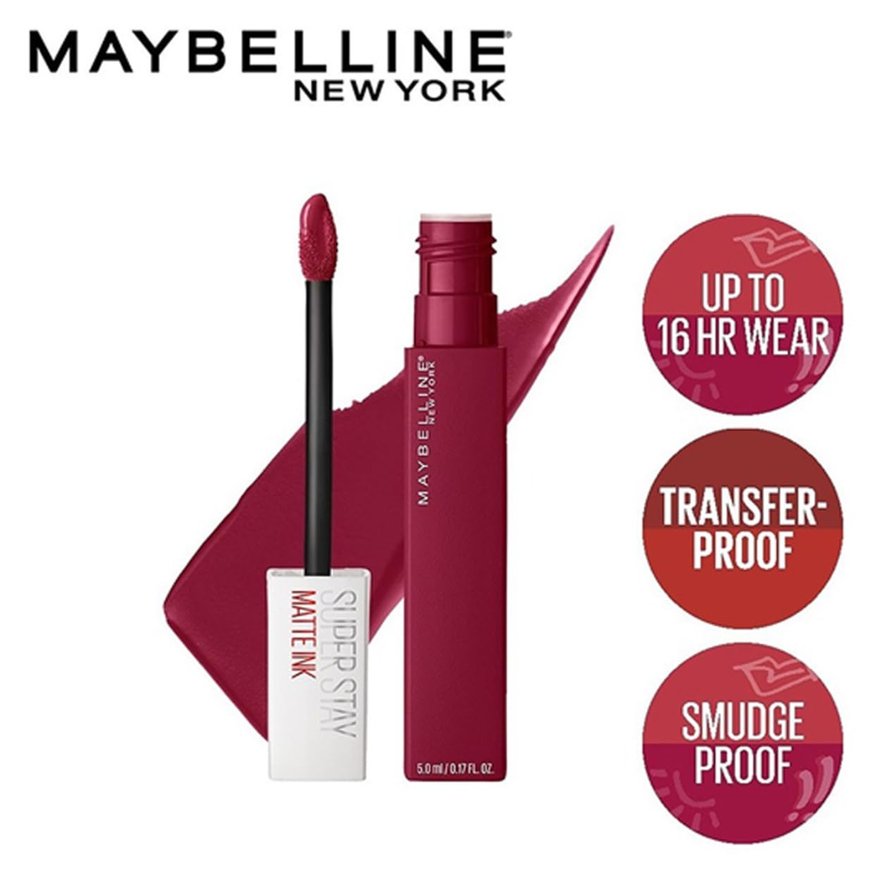 Maybelline New York SuperStay Matte Ink Liquid Lipstick - Founder, Highly pigmented, Transfer Proof & Fade Proof. Maybelline New York SuperStay Matte Ink Liquid Lipstick Lasts Up To 16 Hour | 5ml