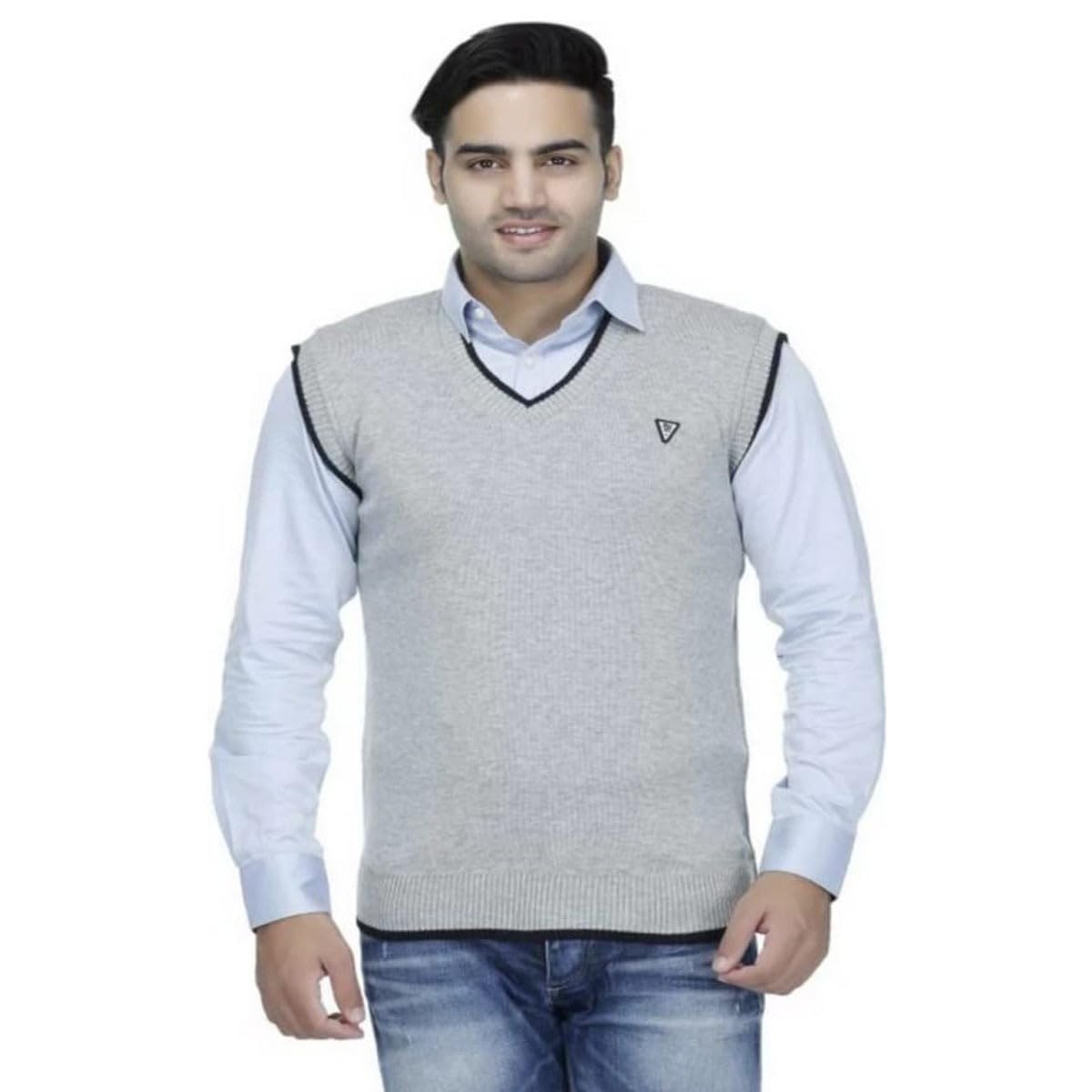Homezilla Solid Grey Men's Winterwear Woolen Self Cardigan Sweaters/Winter wear for Men- Free Size-Sweater for Men