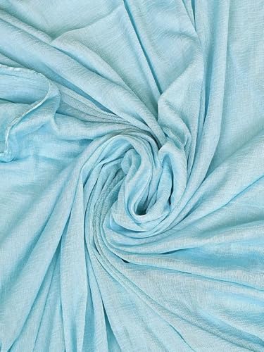 Ada Hand Embroidered Lucknowi Chikankari Unstitched Cotton Dress Material Suit Piece with Dupatta for Women 01A868001 Sky Blue