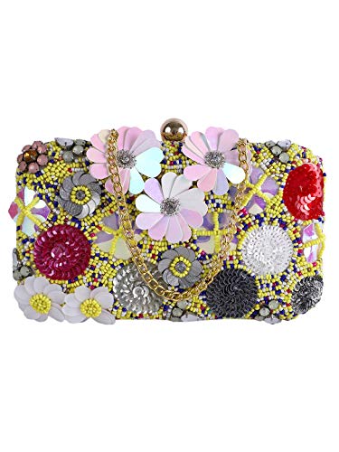 REZZY Designer Evening Party Clutch, Clutch bag For Women, Wedding Clutch, Gift for her, (Yellow)