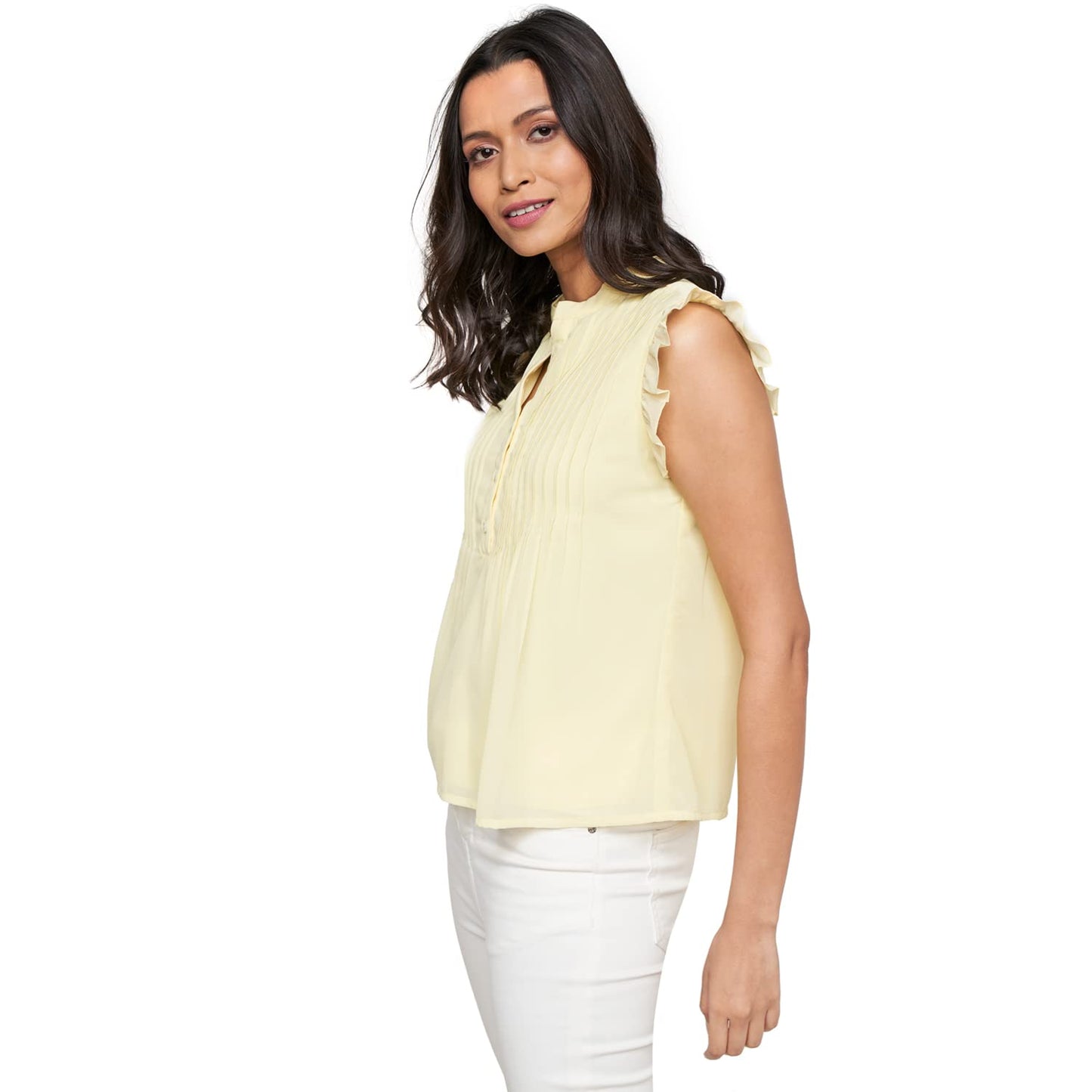 AND Women's Comfort Blouse (EE23AB044TPG_Yellow