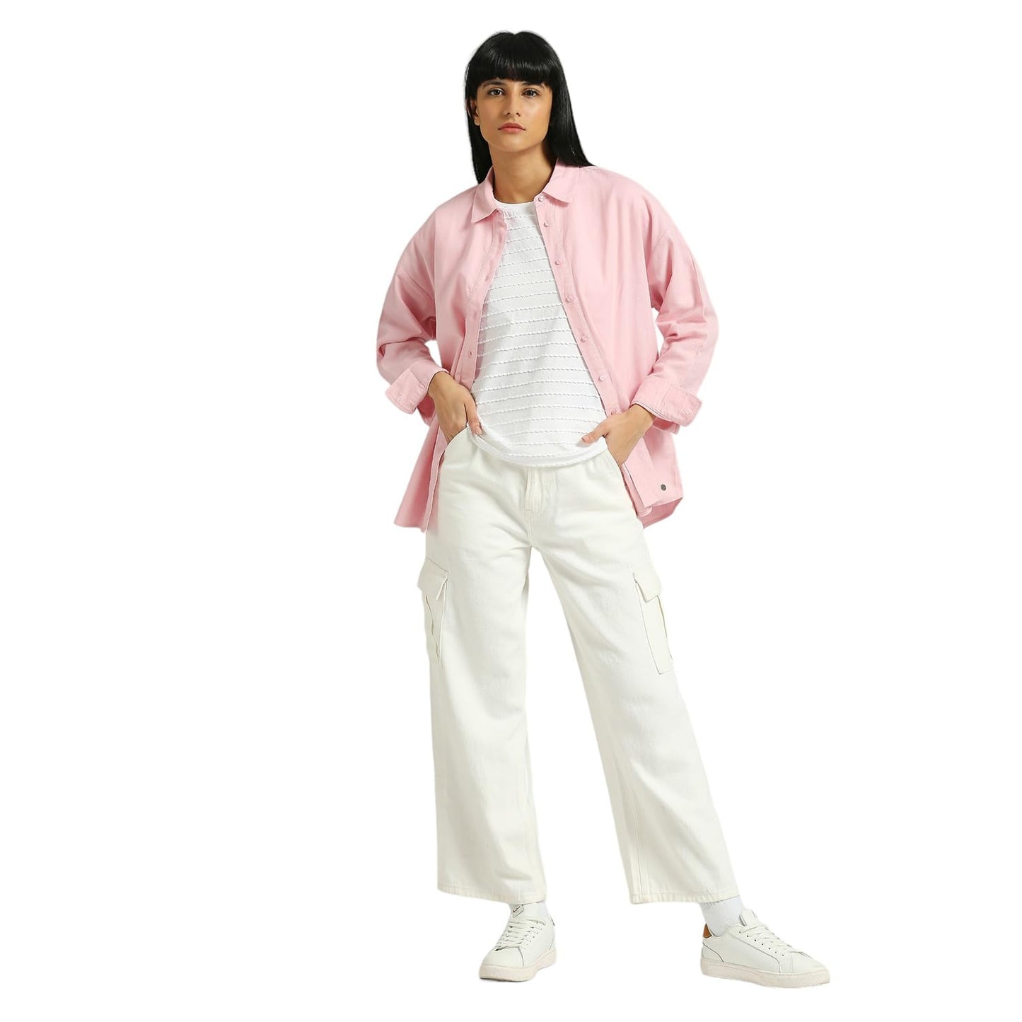 Pepe Jeans Women's Oversize Fit Solid Shirts