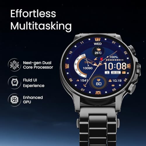 Fastrack Marvellous FX2 1.54" Super AMOLED Smart Watch with SpO2, Sleep Monitor, BT Calling, Metal Body, Voice Assistant, 100+ Sports Modes – Smartwatch for Professionals (Rose Gold)