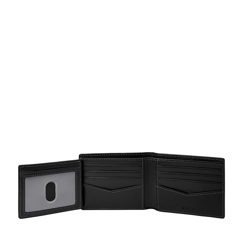 Fossil Men Leather Hayes Black Wallet Ml4647001