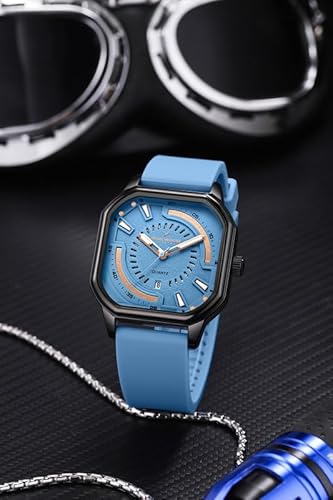 Daniel Hechter Paris Rivoli Collection Modern Analog Watch for Men with Octagon Dial and Silicon Band-DHM1003