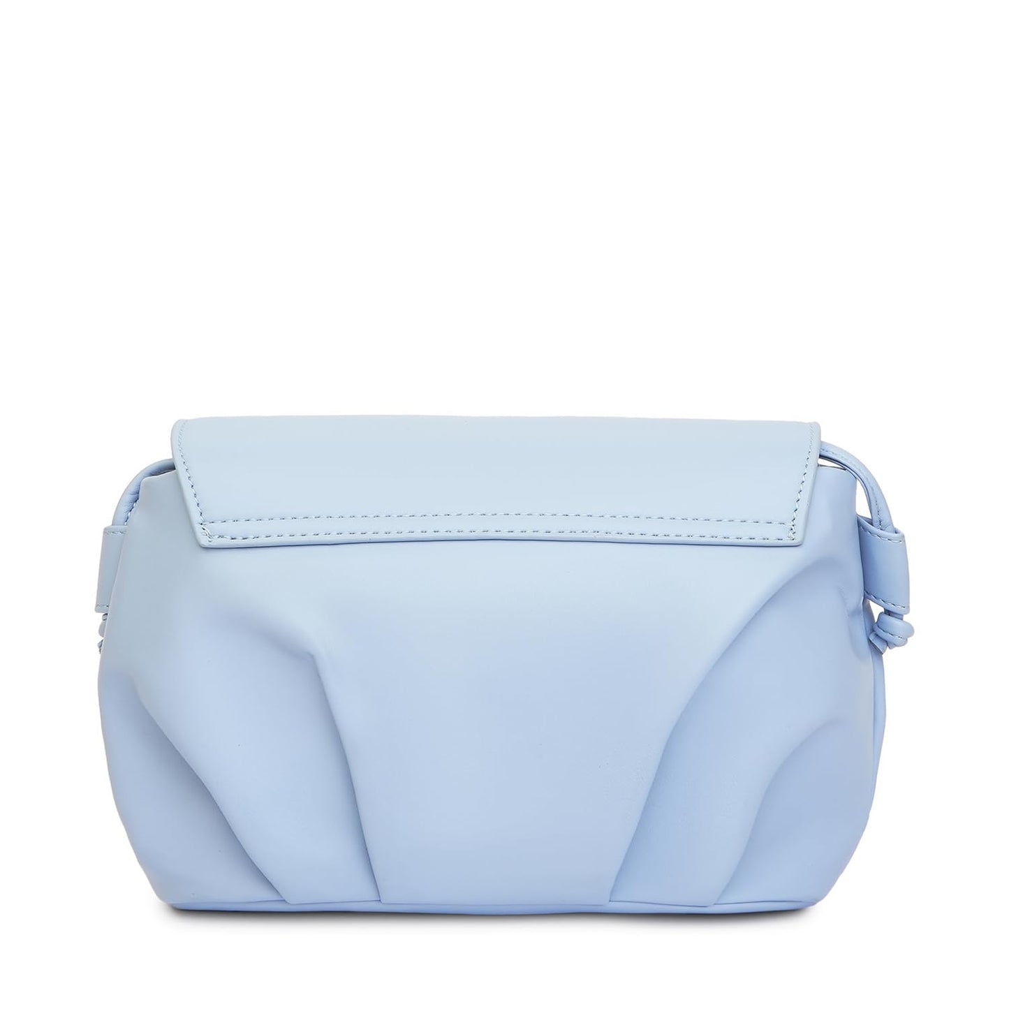 KLEIO Vegan Leather Pleated Elegant Sling Bag For Women with Magnet Flap Closure (Powder Blue)