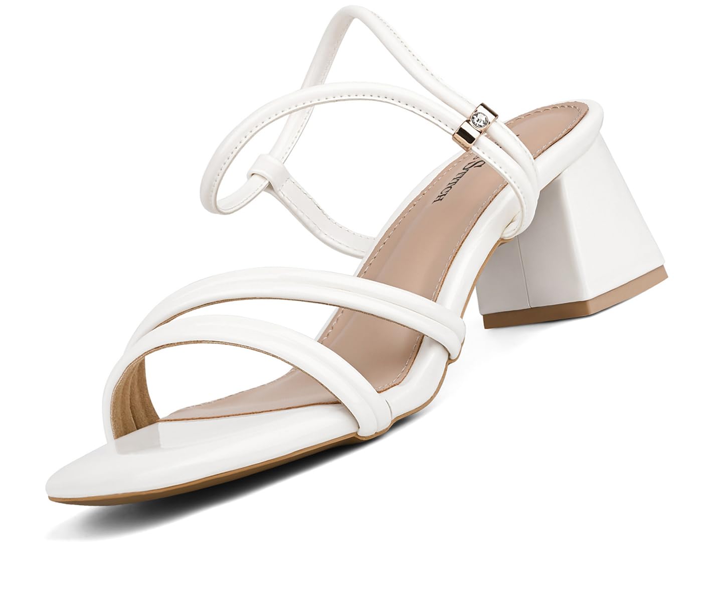 LOUIS STITCH Women’s White Block Heel Sandals | Comfortable Sandal for Ladies | LSOF-LDBH-SCWH |