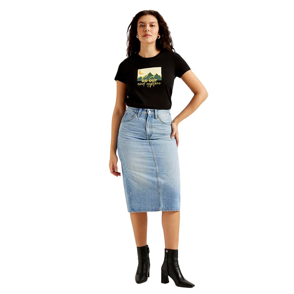 Levi's Cotton Western Skirt Blue